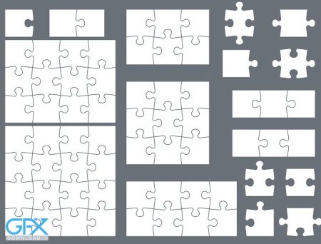 13 وکتور لایه باز پازل خام برای طراحی و فتوشاپ