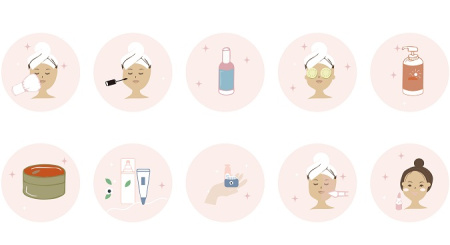 دانلود آیکون های مراقبت های پوست