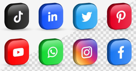 فایل لایه باز آیکون شبکه های اجتماعی
