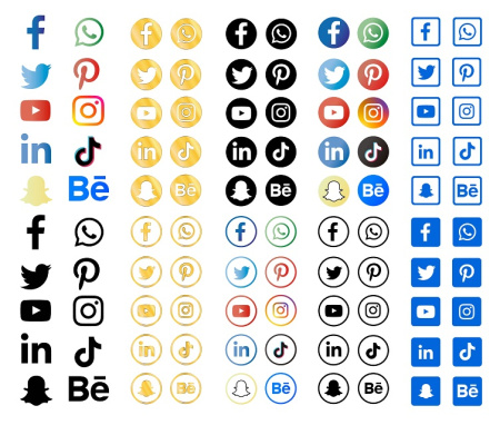 دانلود مجموعه آیکون شبکه های اجتماعی