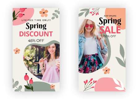 پروژه افتر افکت استوری موشن فروش بهاری Spring Sale