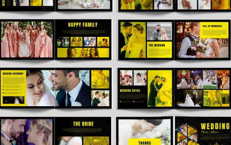 دانلود قالب ایندیزاین آلبوم عروسی Wedding Photo Album