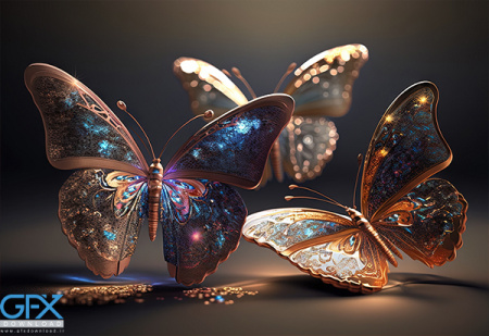 دانلود عکس پروانه سه بعدی