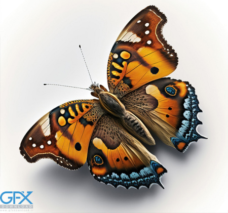 عکس سه بعدی پروانه رنگی