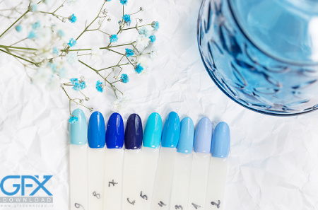 دانلود عکس ژلیش ناخن آبی