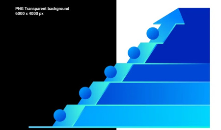 قالب آماده اینفوگرافیک نمودار رشد کسب و کار Business Growth