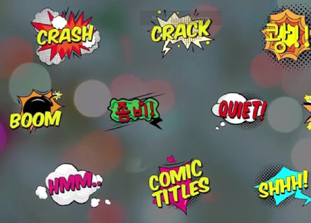پروژه آماده افتر افکت 10 تایتل کارتنی Comic Titles