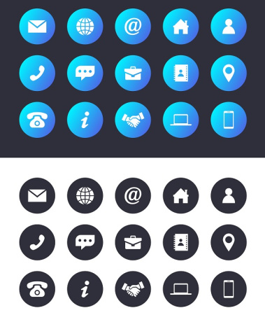 دانلود آیکون تلفن و ایمیل