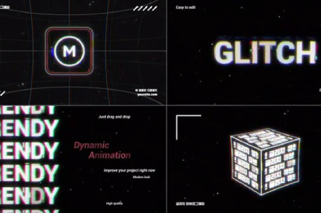 پروژه افتر افکت تایپوگرافی با افکت گلیچ Glitch Typography