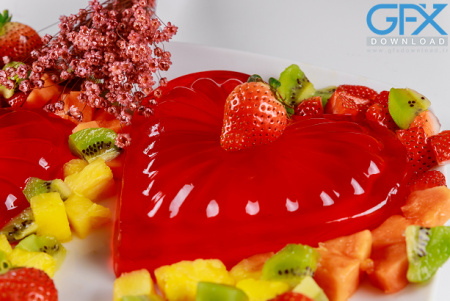 عکس ژله قلب شیشه ای