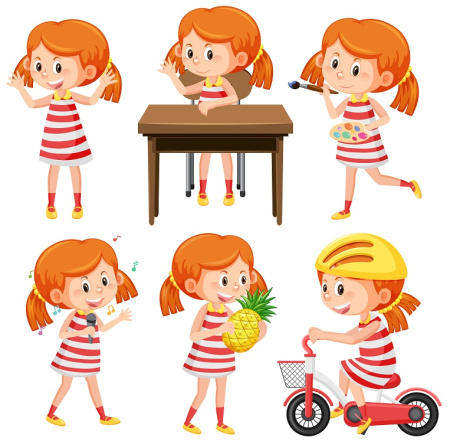 وکتور دختر بچه زیبا