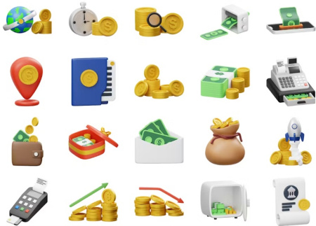 آیکون پول و اسکناس