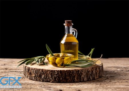 عکس زیتون و روغن زیتون