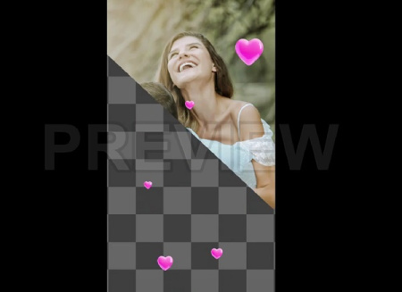دانلود فوتیج Overlay قلبی Hearts Overlay Loop