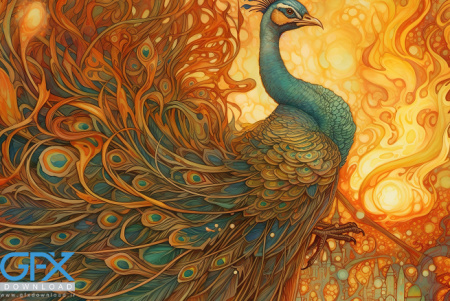 عکس پر طاووس برای تصویر زمینه