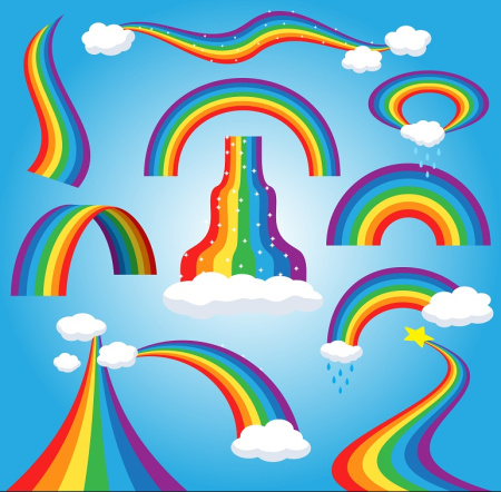 وکتور رنگین کمان لایه باز