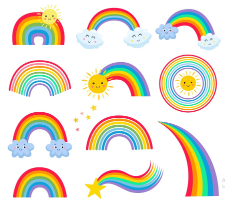 دانلود وکتور رنگین کمان لایه باز