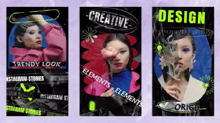 پروژه افتر افکت 6 استوری اینستاگرام شیک Stylish Stories