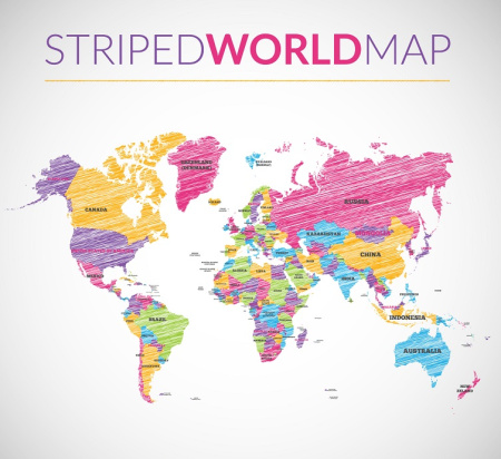 دانلود وکتور نقشه جهان