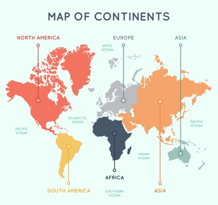 وکتور نقشه کشورهای جهان