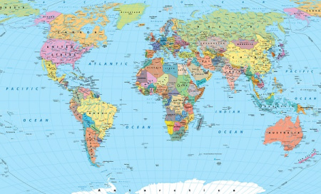 فایل وکتور نقشه جهان