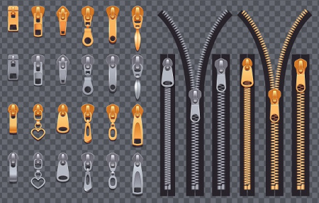 وکتور زیپ فلزی