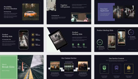 قالب پاورپوینت حمل و نقل شهری