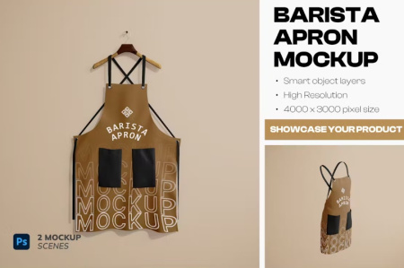 موکاپ لایه باز لباس فرم باریستا