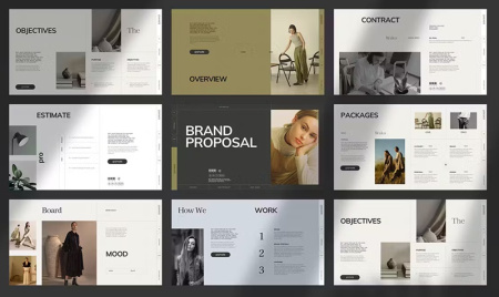 قالب پاورپوینت ساخت کاتالوگ محصولات برند Brand