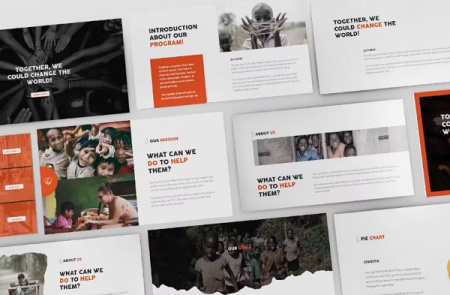 دانلود قالب و تم پاورپوینت خیریه Charity Presentation