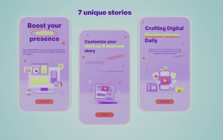 پروژه پریمیر استوری های دیجیتال مارکتینگ Digital Marketing Stories