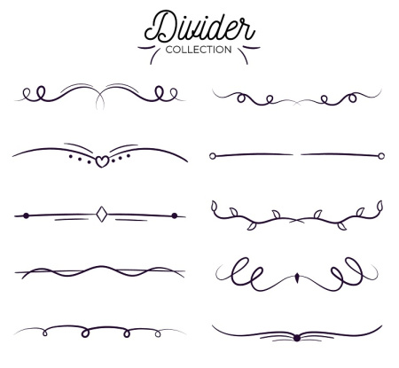 وکتور خطوط جدا کننده تزئینی