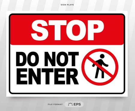 وکتور ورود افراد ممنوع