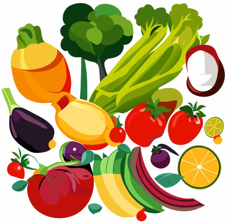 وکتور میوه و سبزیجات