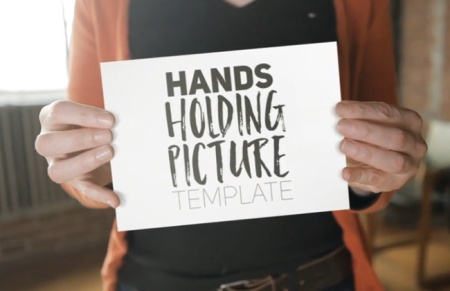 پروژه افتر افکت نمایش قاب عکس با دست