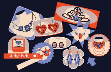 طرح وکتور جواهرات