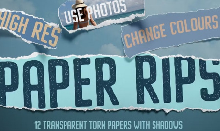 12 فایل لایه باز psd کاغذ پاره برای فتوشاپ