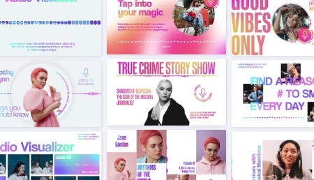پروژه افتر افکت ویژوالایزر پادکست Podcast Visualization Tool