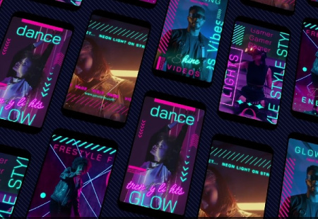 پروژه افتر افکت ریل اینستاگرام نئون Instagram Reels Neon