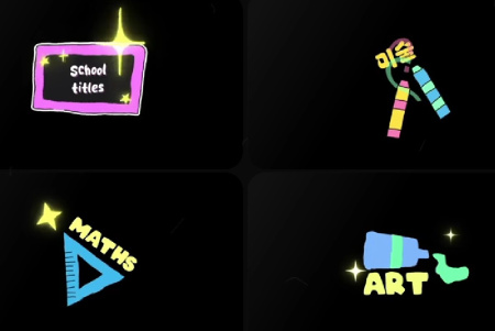 دانلود پروژه افتر افکت نمایش عناوین رنگی Colorful School Titles