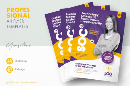 دانلود طرح لایه باز بنر تبلیغاتی سمینار برای فتوشاپ