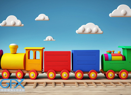 عکس قطار اسباب بازی بزرگ