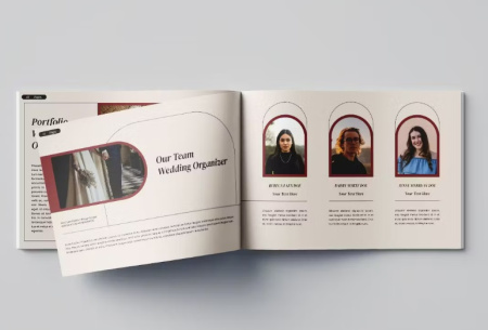 دانلود فایل لایه باز بروشور عروسی برای ایندیزاین