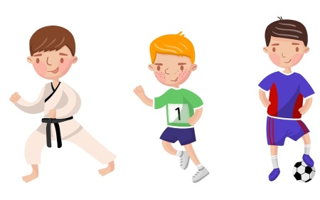 وکتور پسر بچه ورزشکار