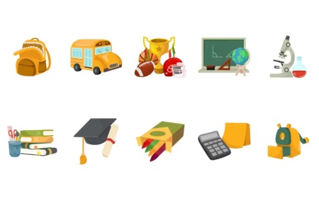 دانلود 10 وکتور لایه باز المان های بازگشایی مدارس