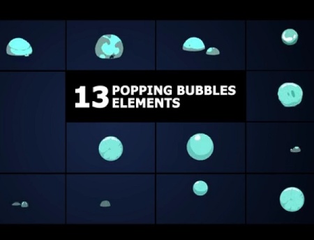 پروژه افتر افکت عناصر حباب Popping Bubbles Elements