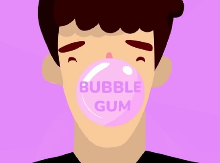 پروژه افتر افکت لوگو موشن با آدامس بادکنکی Bubble Gum Logo
