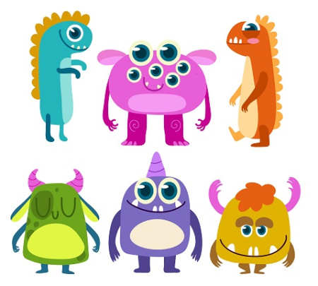 وکتور هیولا کارتونی