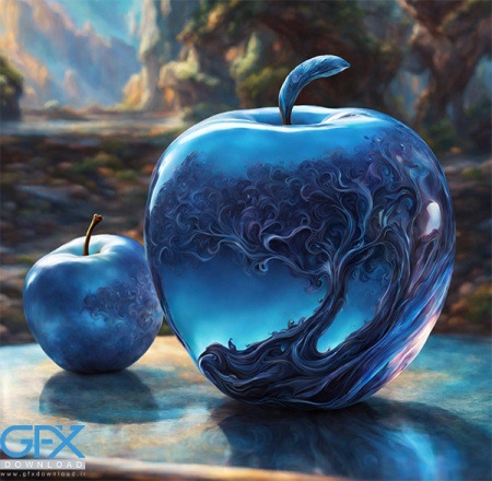 وکتور سیب فانتزی