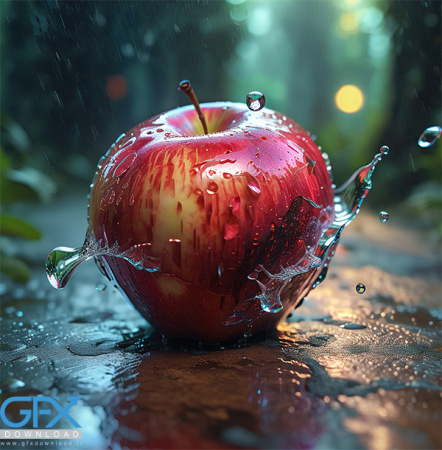 وکتور سیب فانتزی قرمز